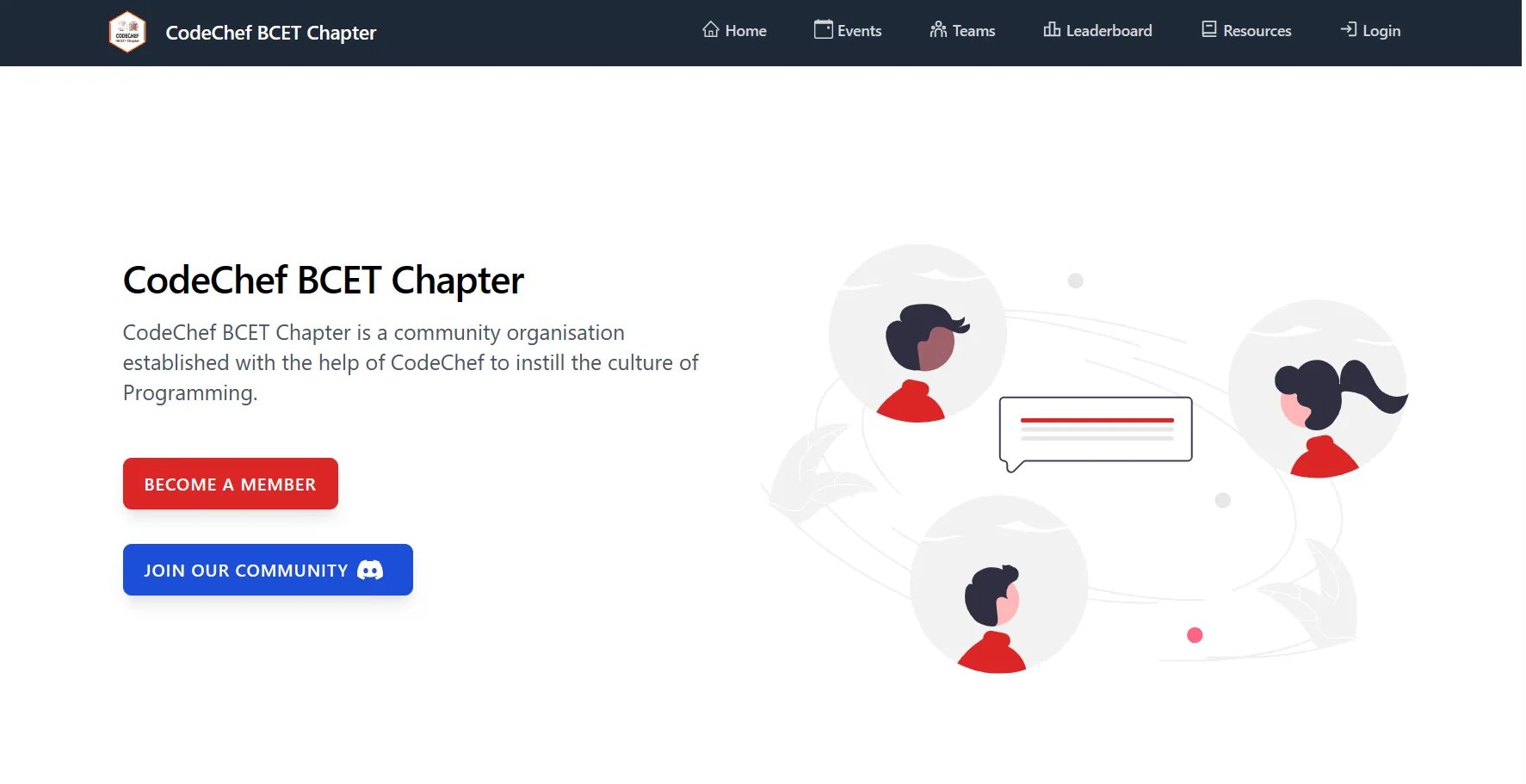 CodeChef BCET Chapter homepage